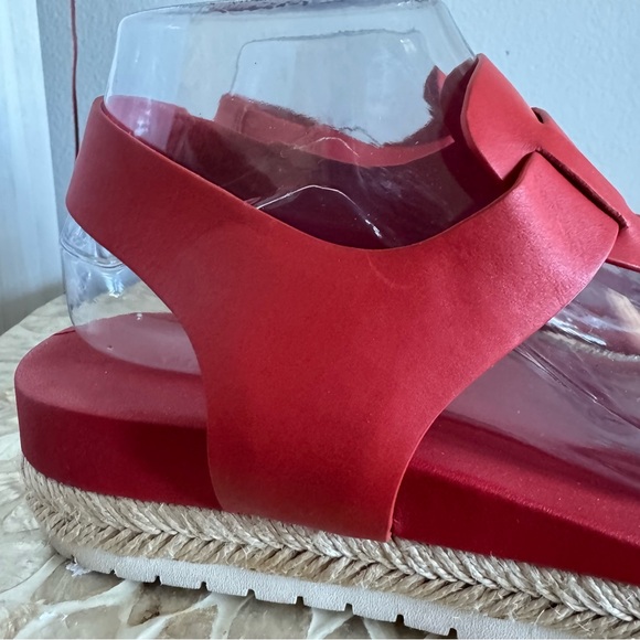 Vince Red Flint Platform Thong Espadrille Leather
 Sandals size 9M - Picture 2 of 9
